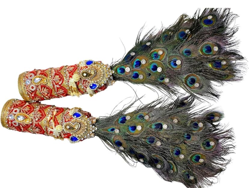 251 Mor Pankh Mor Chhadi (Grand Shahi Edition) - Handcrafted Shyam Baba Grand Shahi 251 Mor Pankh Mor Chhadi