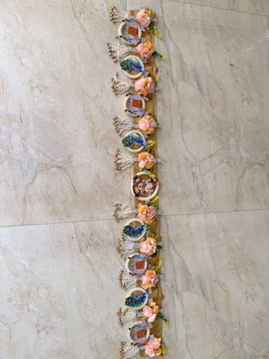 Handcrafted 40-Inch Designer Cow, Peacock & Ganesha Bandarwal / Toran