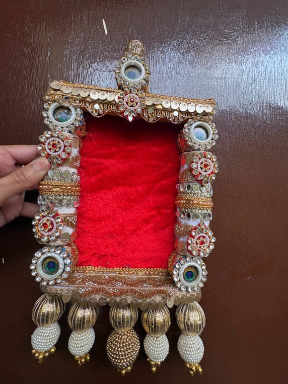 Traditional Handcrafted Multi-purpose Temple Design Wall Hanging Decor / Pooja Accessory - Image 1